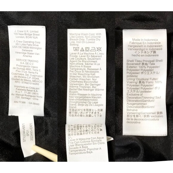 J CREW Women's Crinkle Ruffle Tiered Midi Dress Black Multi Sz 8 Colorful Floral - Picture 11 of 12